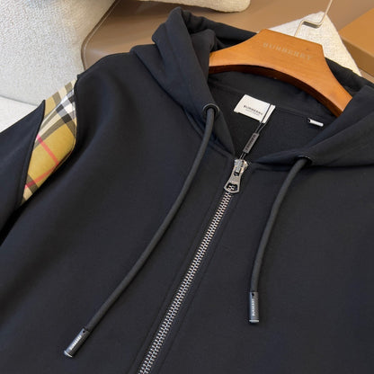 Burberry Vintage Check Panel Hoodie "Black"