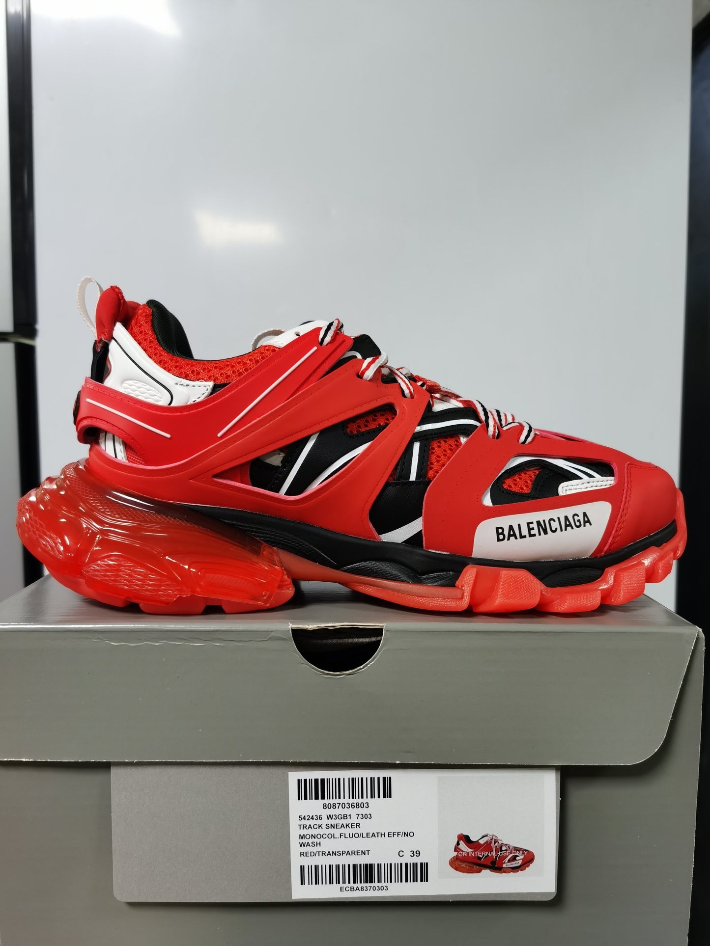 Balenciaga Track "Red Clear Sole "
