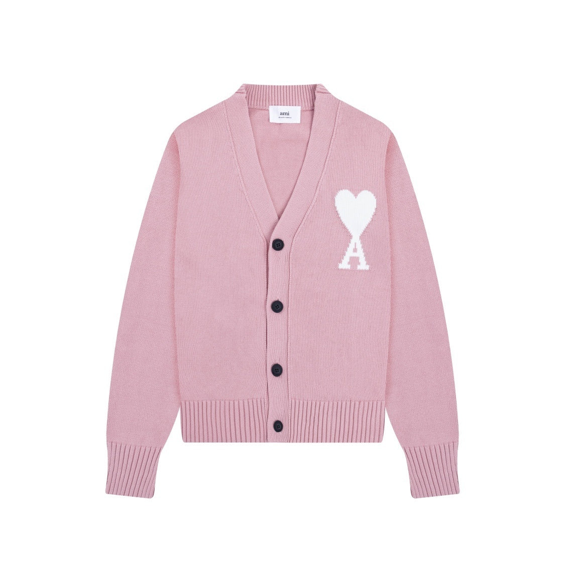 AMI Paris Ami De Coeur Cardigan "Pink"