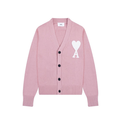 AMI Paris Ami De Coeur Cardigan "Pink"