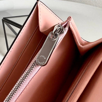 Louis Vuitton iris Wallet "Magnolia Mahina Leather"