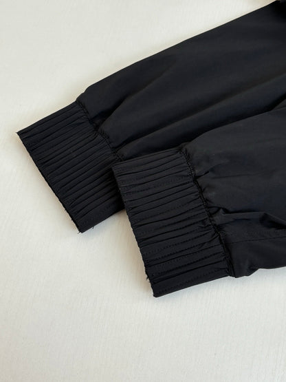 Dior Zipped Shirt with Dior Montaigne Embroidery "Black Technical Fabric"
