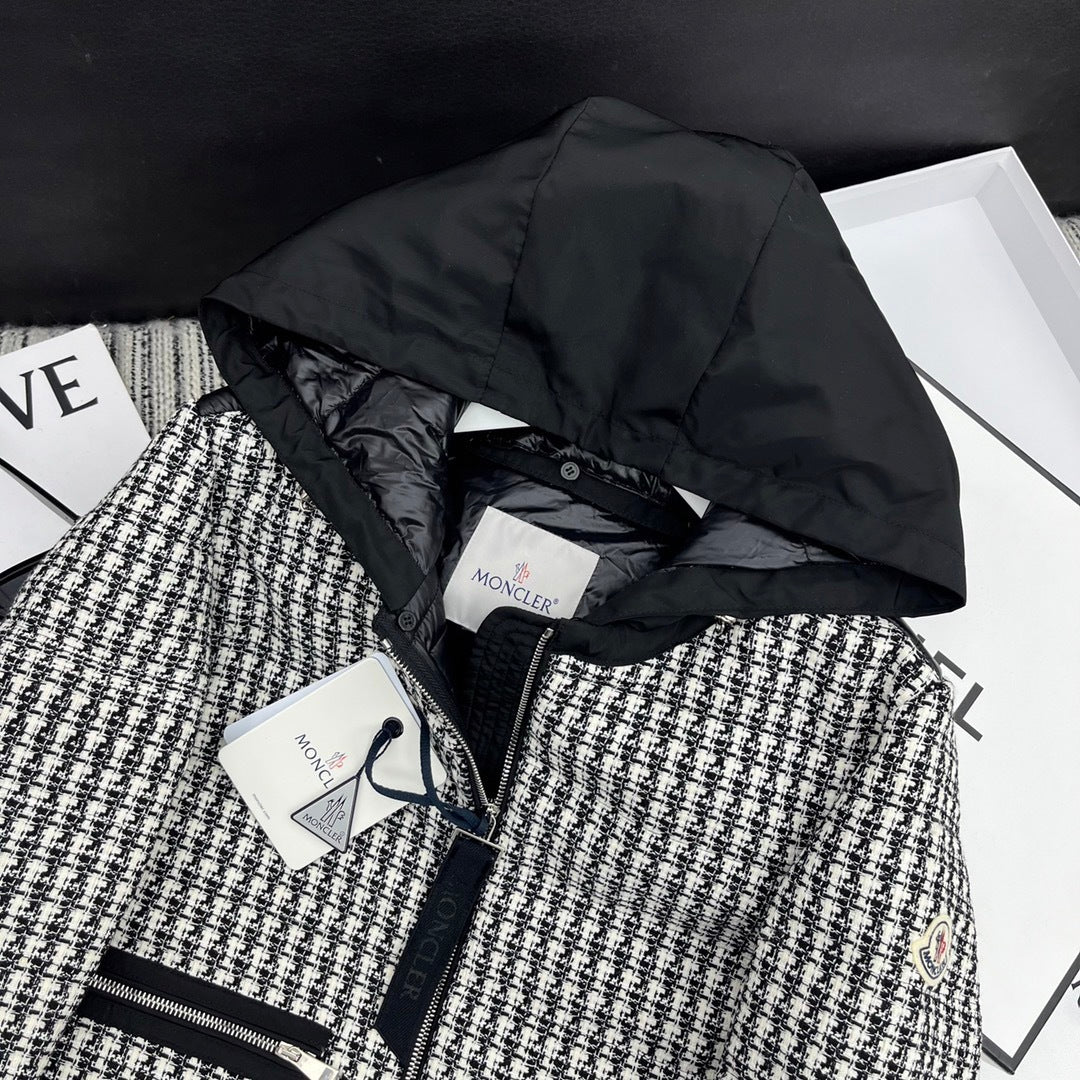 Moncler Remonay Tweed Down Jacket "Black"