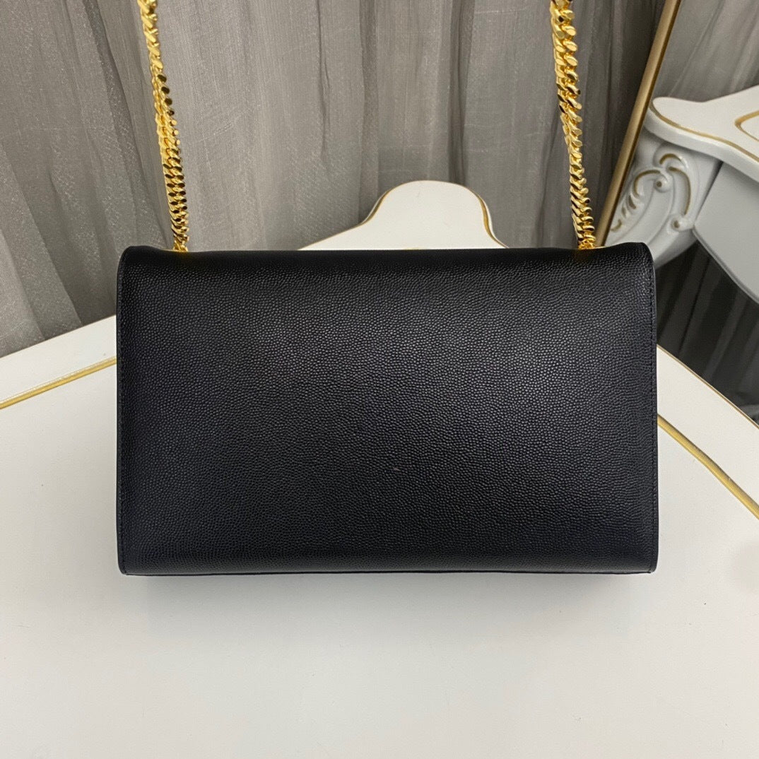 Saint Laurent Kate Medium in Grain De Poudre Embossed Leather