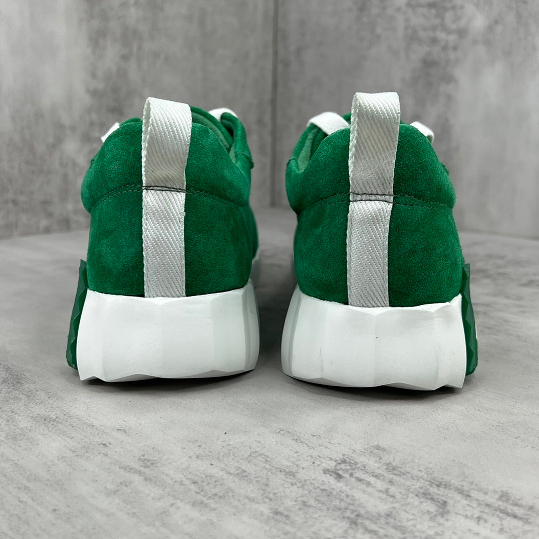 Hermes Bouncing Sneakers "Green-White Suede"