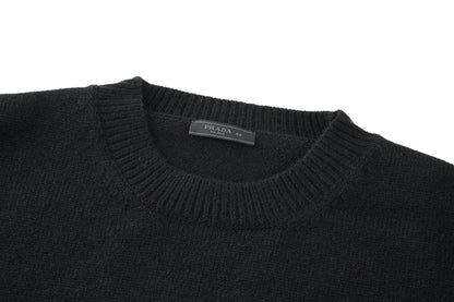 Prada Embroidered Logo Sweater "Black"