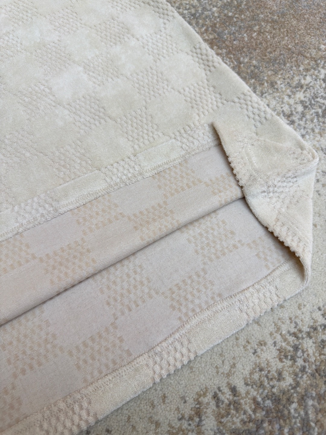 Louis Vuitton Damier French Terry T-Shirt "Light Beige"