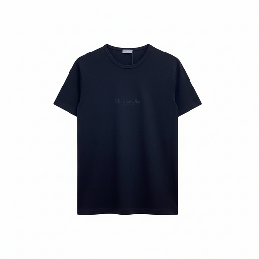Dior T-Shirt with Christian Dior Embroidery "Black Cotton Jersey"
