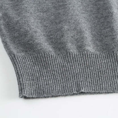 Burberry Cashmere Blend Half-zip Sweater "Grey"
