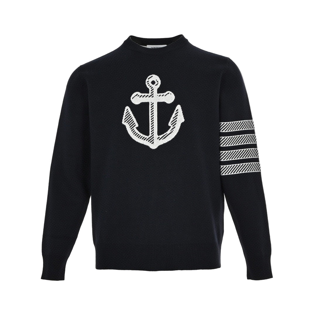 Thom Browne Anchor Sweater "Black"