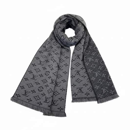 Louis Vuitton Classic Monogram Scarf "Grey"