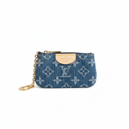 Louis Vuitton Key Pouch "Monogram Denim Blue"