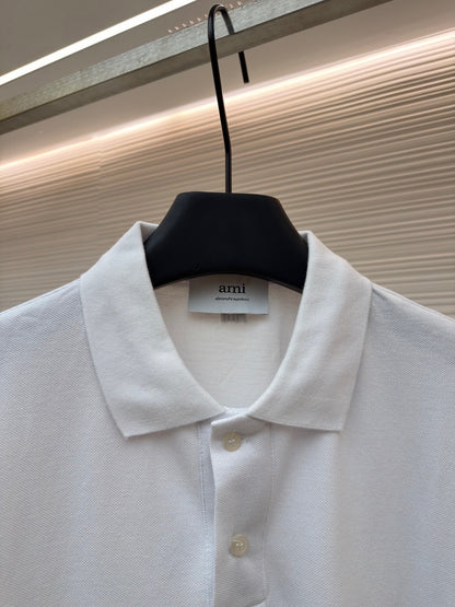 Ami Paris Polo T-Shirt "White"