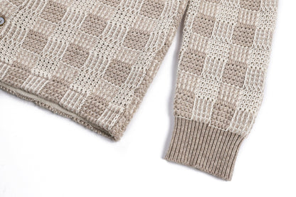 Louis Vuitton Tweedy Jacquard Check Cardigan "Beige"