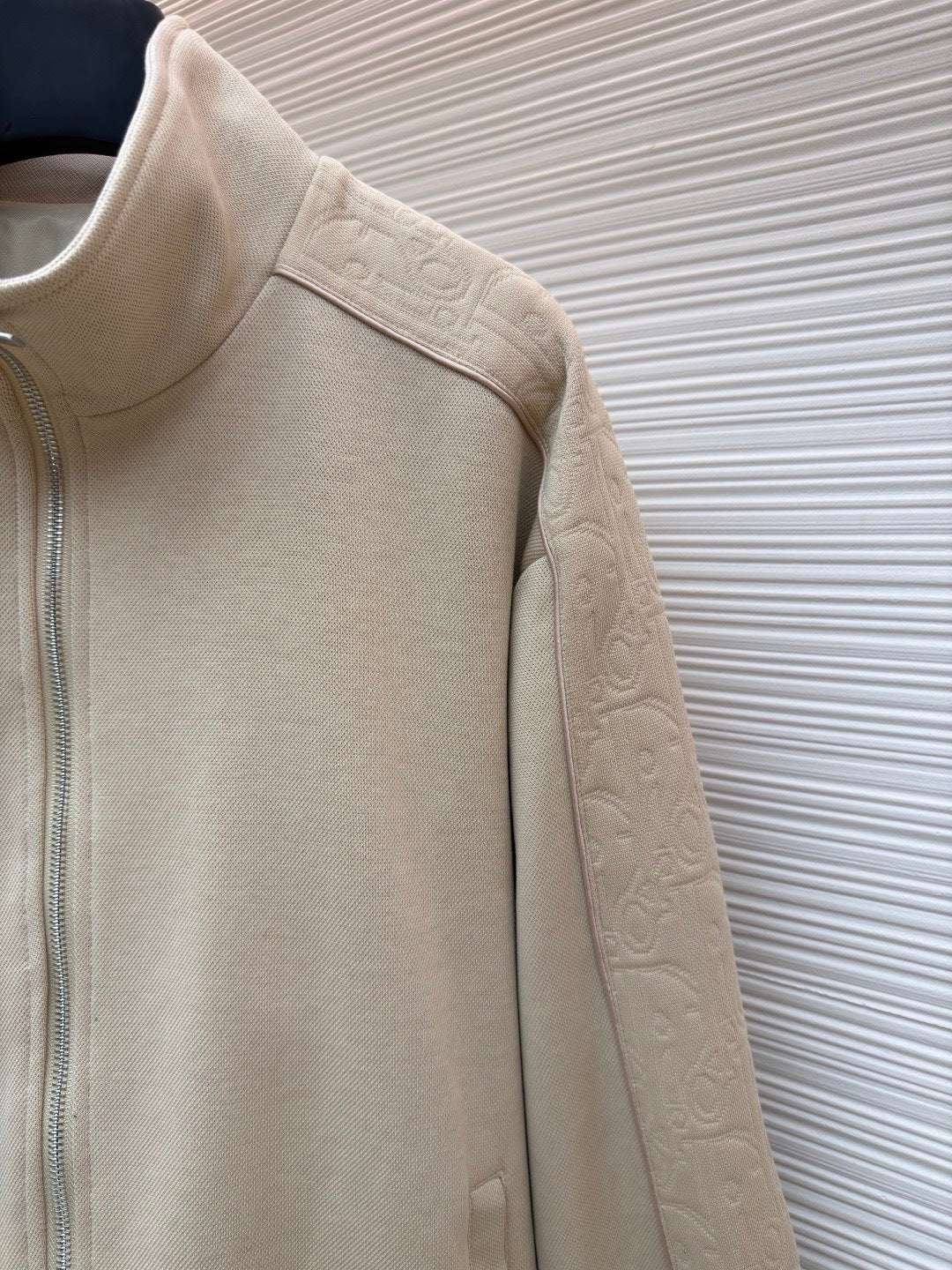 Dior Oblique Track Jacket "Beige Cotton-Blend Jersey"