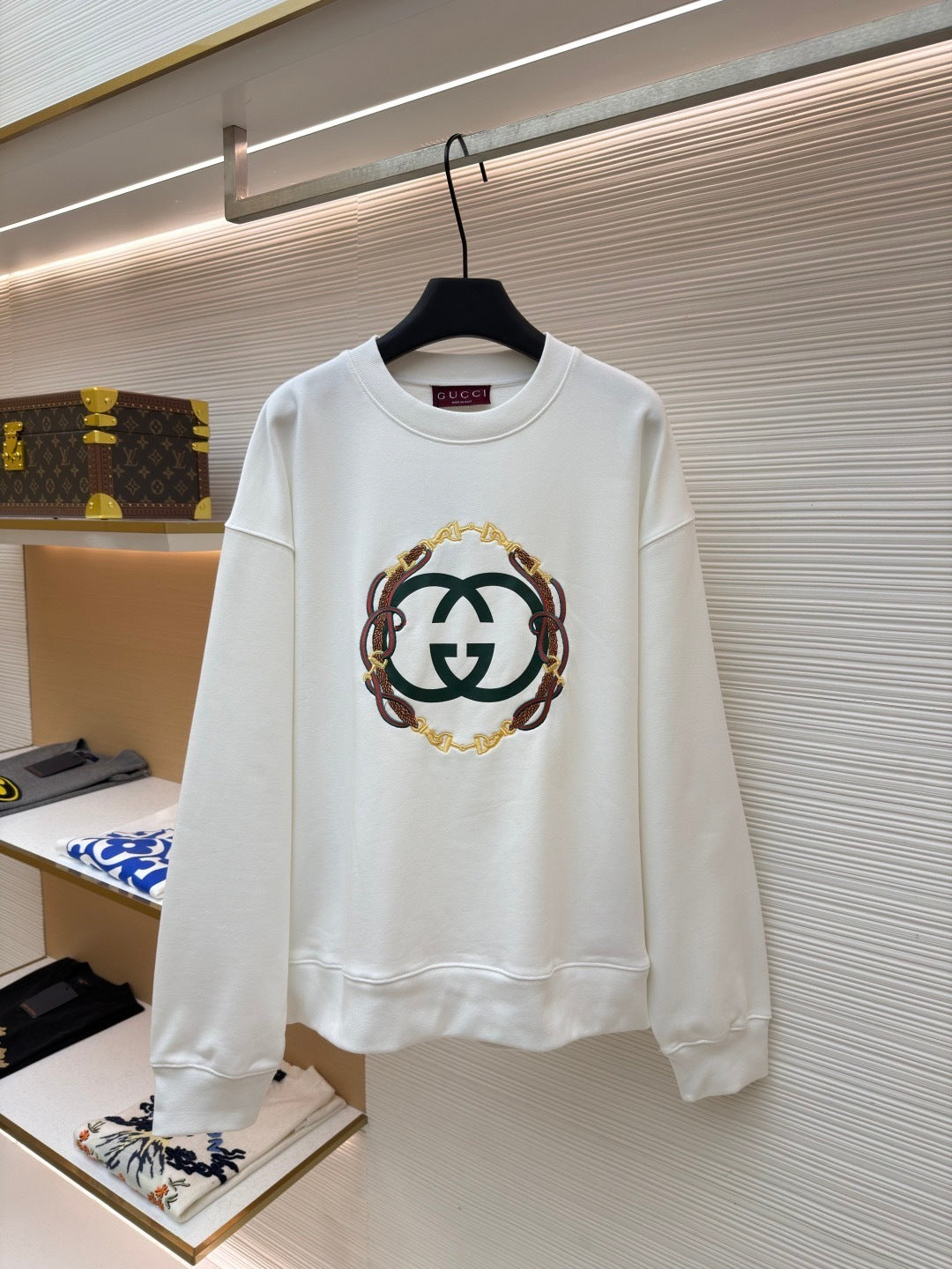 Gucci Cotton Jersey Sweatshirt with Print "White"