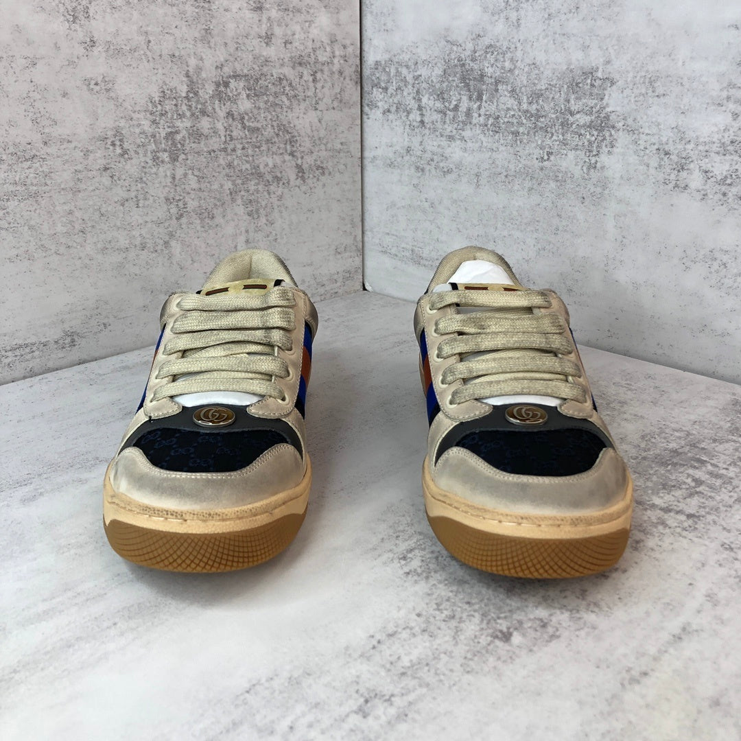 Gucci Screener "Distressed Beige-Black-Blue"