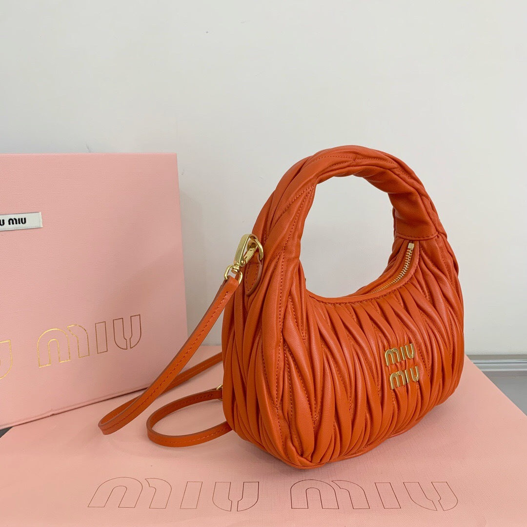 Miu Miu Wander Matelassé Nappa Leather Hobo Bag
