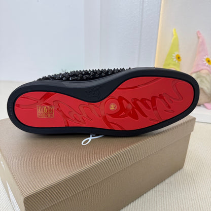 Christian Louboutin Orlato Suede Spikes "Black"