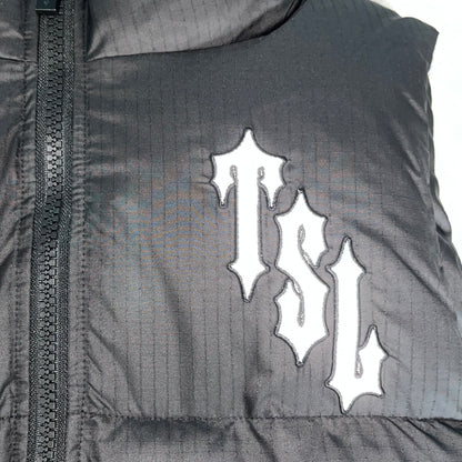 Trapstar Shooters Down Vest "Black-Reflective Logo"