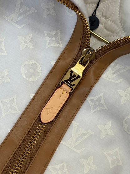 Louis Vuitton Monogram Blouson With Shearling Collar "Beige"