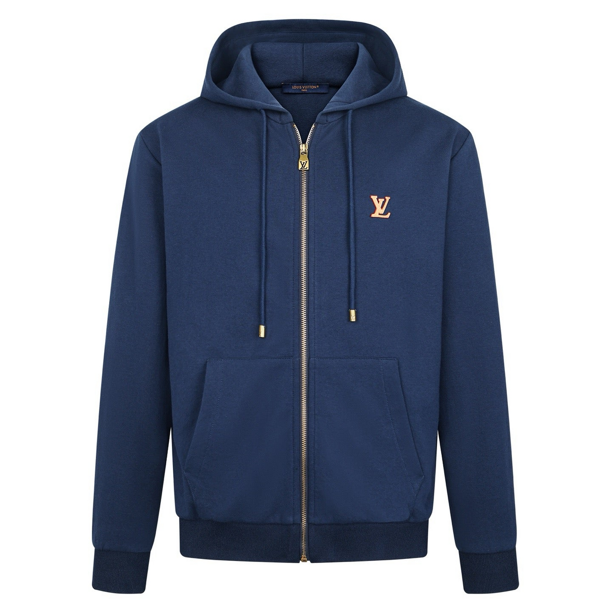 Louis Vuitton Zippered Hoodie With Signature "Blue"
