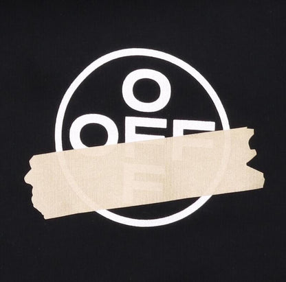 Off-White Tape Diag Arrows Hoodie "Black-Beige"