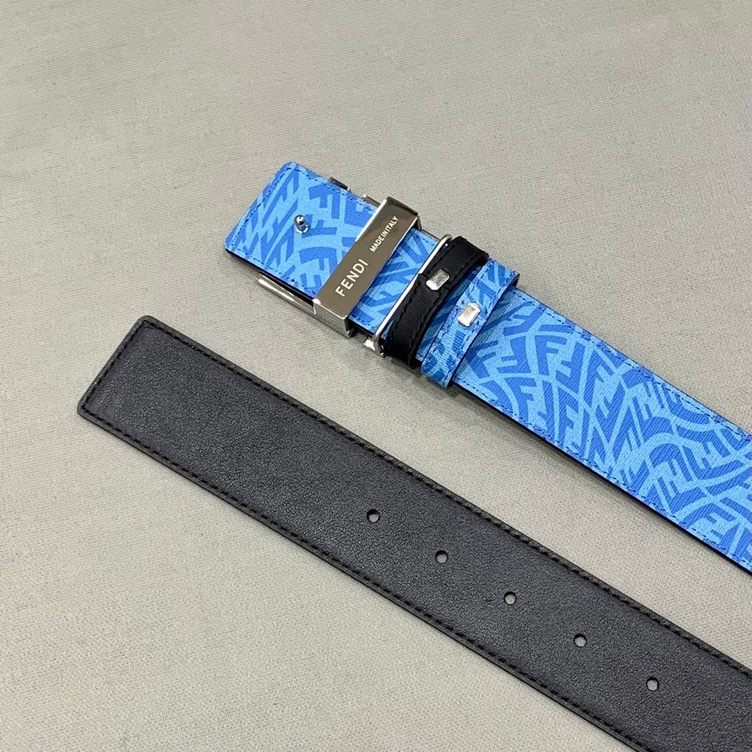 Fendi x Sarah Coleman Fisheye Logo Belt "Black-Blue"