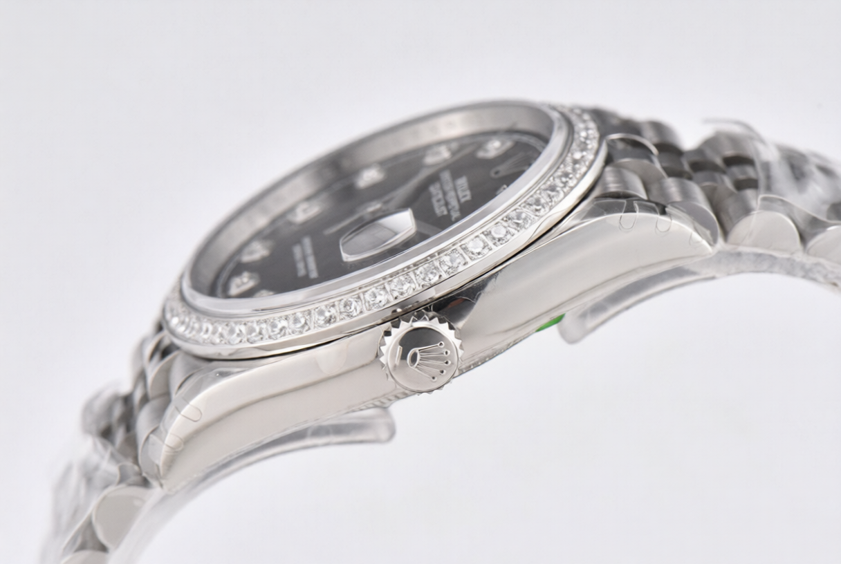 Rolex DateJust 36mm Jubilee Bracelet Black Diamond Dial