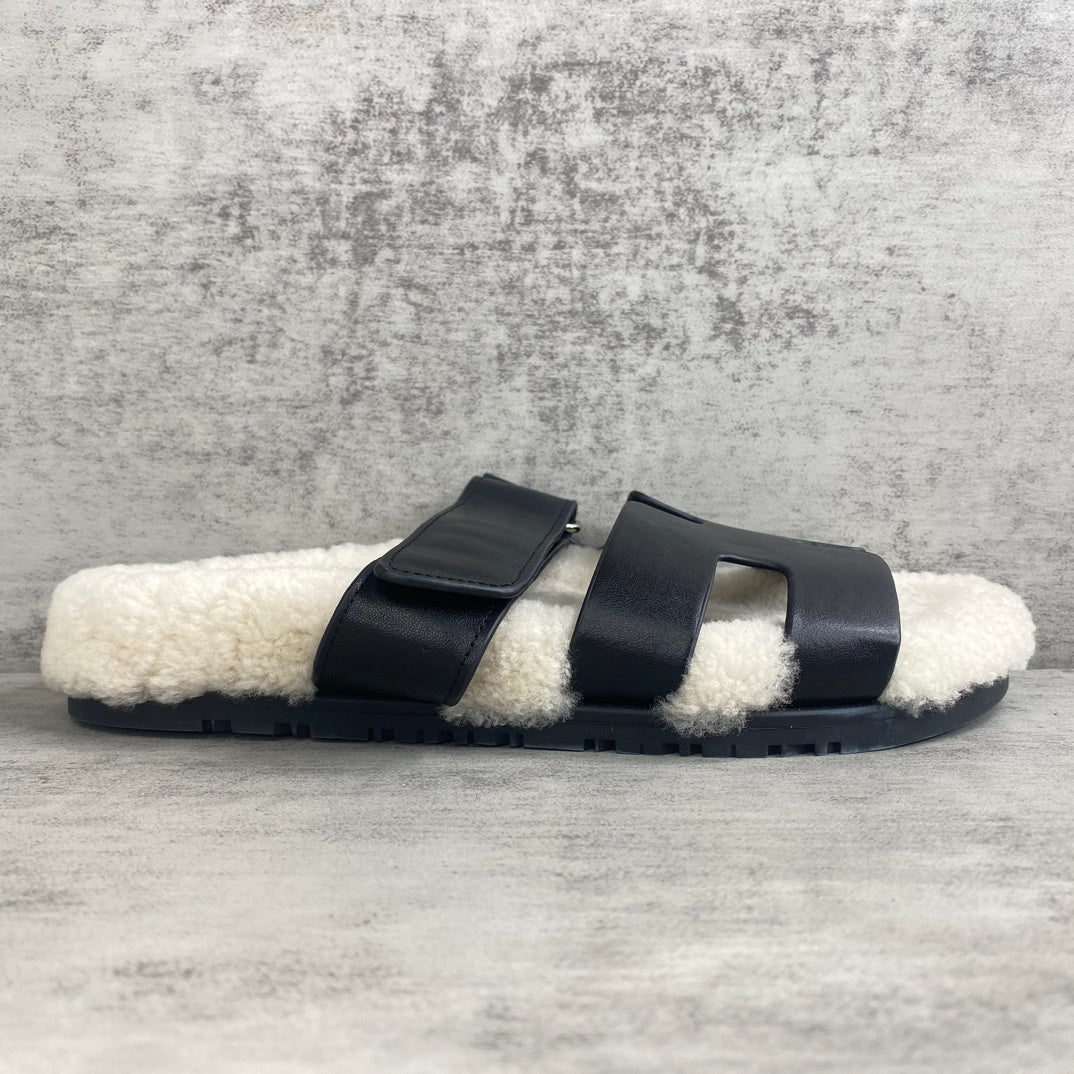 Hermes Chypre Sandals "Black"