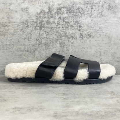 Hermes Chypre Sandals "Black"