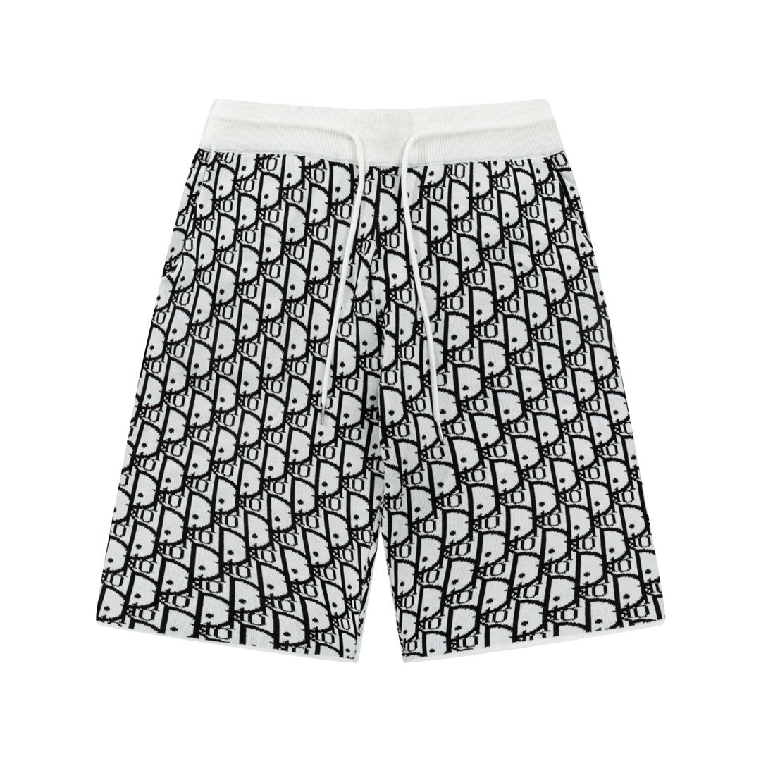 Dior Monogoram Shorts "White-Black"