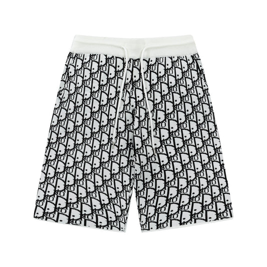 Dior Monogoram Shorts "White-Black"