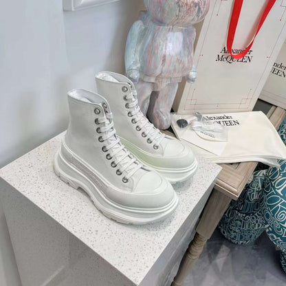 Alexander McQueen Canvas Tread Slick "White"