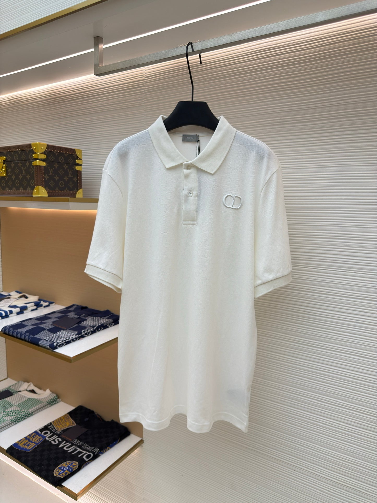 Dior CD Icon Polo Shirt "White Cotton Piqué"