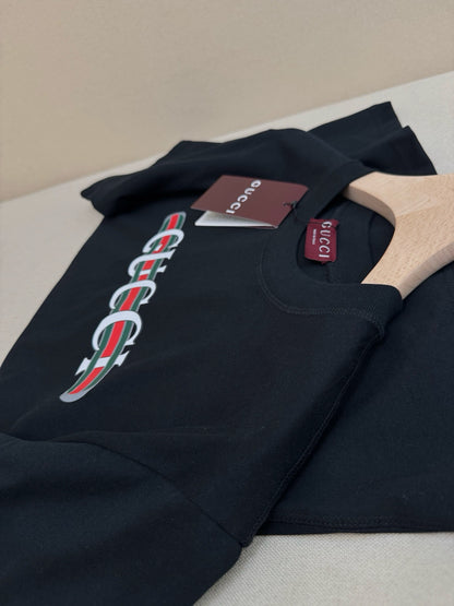 Gucci Printed Cotton T-Shirt "Black"