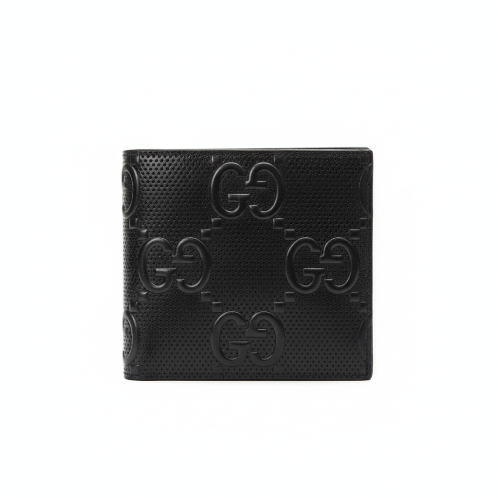 Gucci Textured Leather GG Embossed Bifold Wallet
