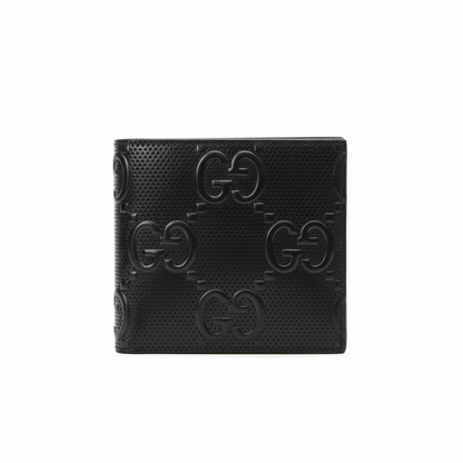 Gucci Textured Leather GG Embossed Bifold Wallet