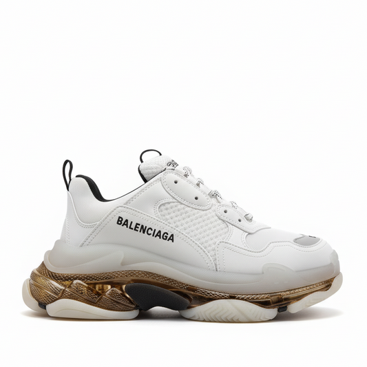 Balenciaga Triple S "White-Brown Clear Sole"