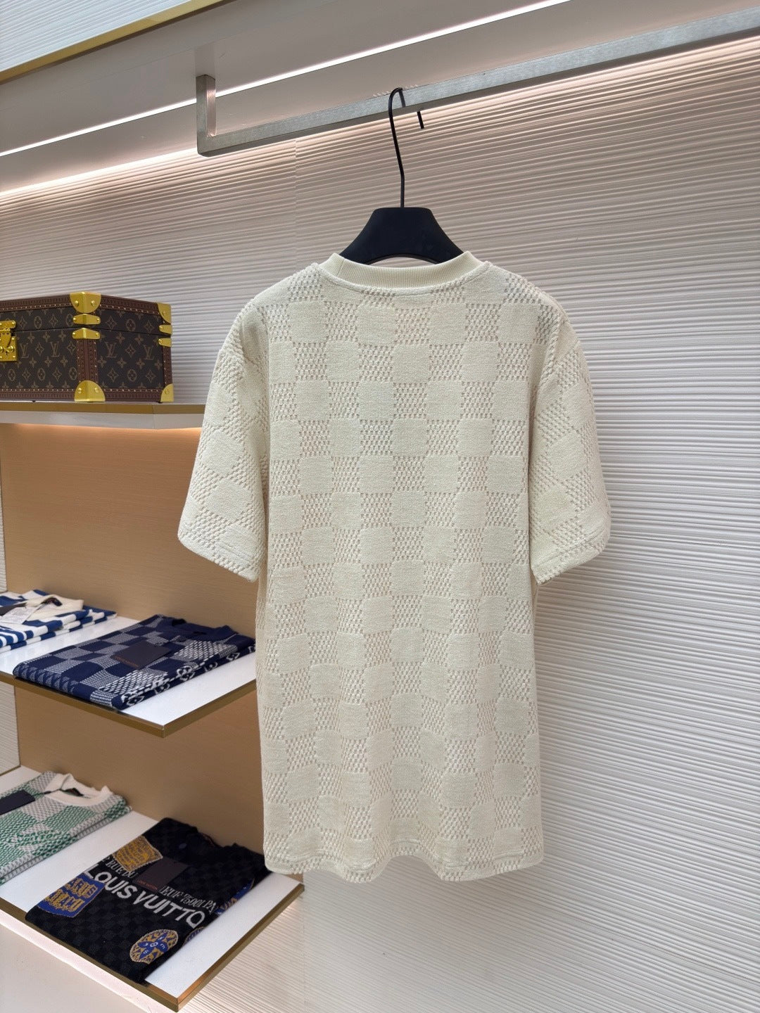 Louis Vuitton Damier French Terry T-Shirt "Light Beige"