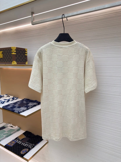 Louis Vuitton Damier French Terry T-Shirt "Light Beige"