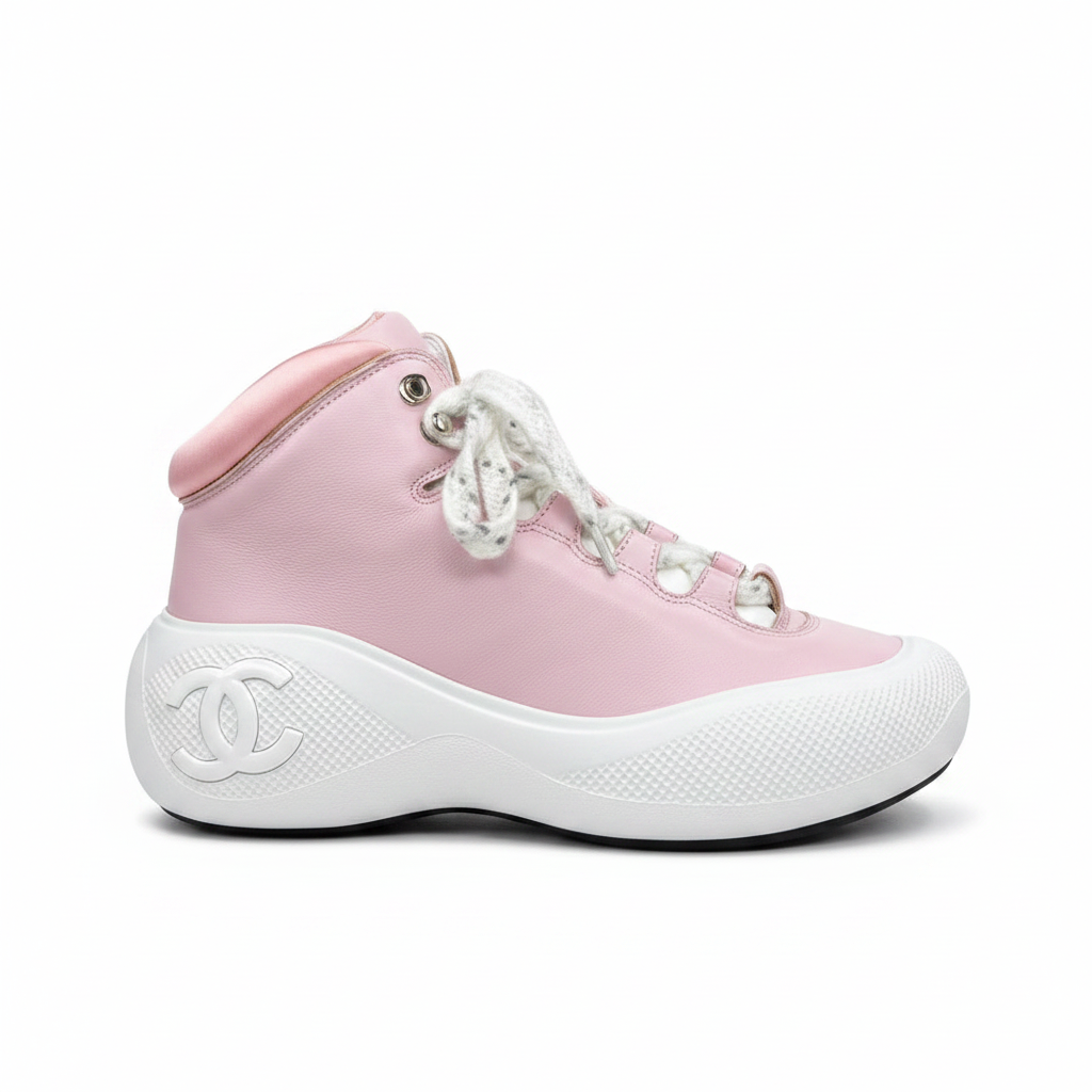 Chanel Leather Snow Boots "Pink"