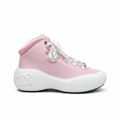 Chanel Leather Snow Boots "Pink"