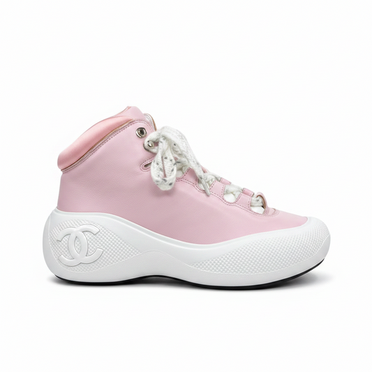 Chanel Leather Snow Boots "Pink"