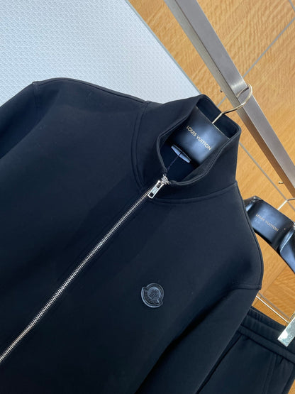 Moncler Zip-Up Sweatshirt "Black"
