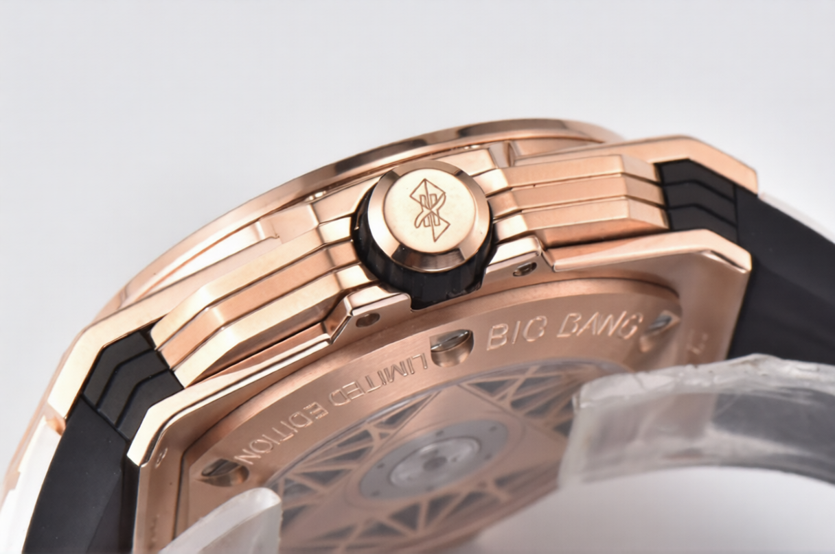 Hublot Big Bang Sang Bleu II 45mm Rose Gold White Rubber Strap White Dial
