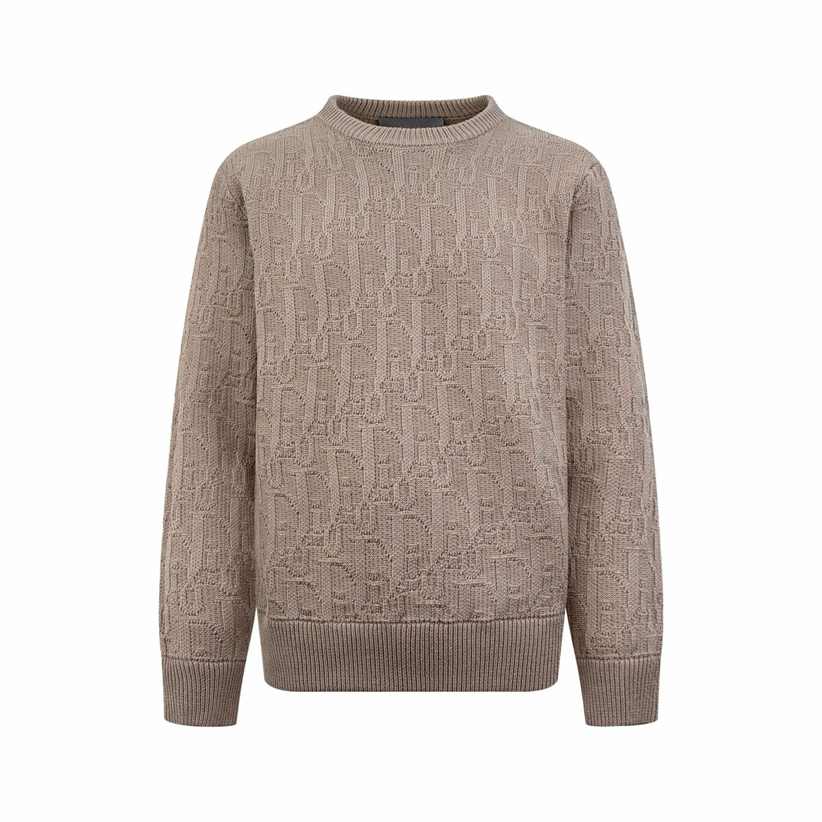 Dior Oblique Sweater "Beige Cotton-Blend Jersey"