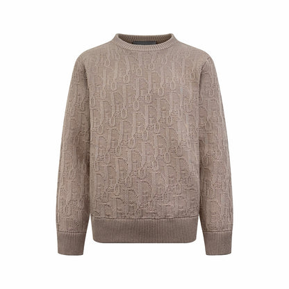 Dior Oblique Sweater "Beige Cotton-Blend Jersey"