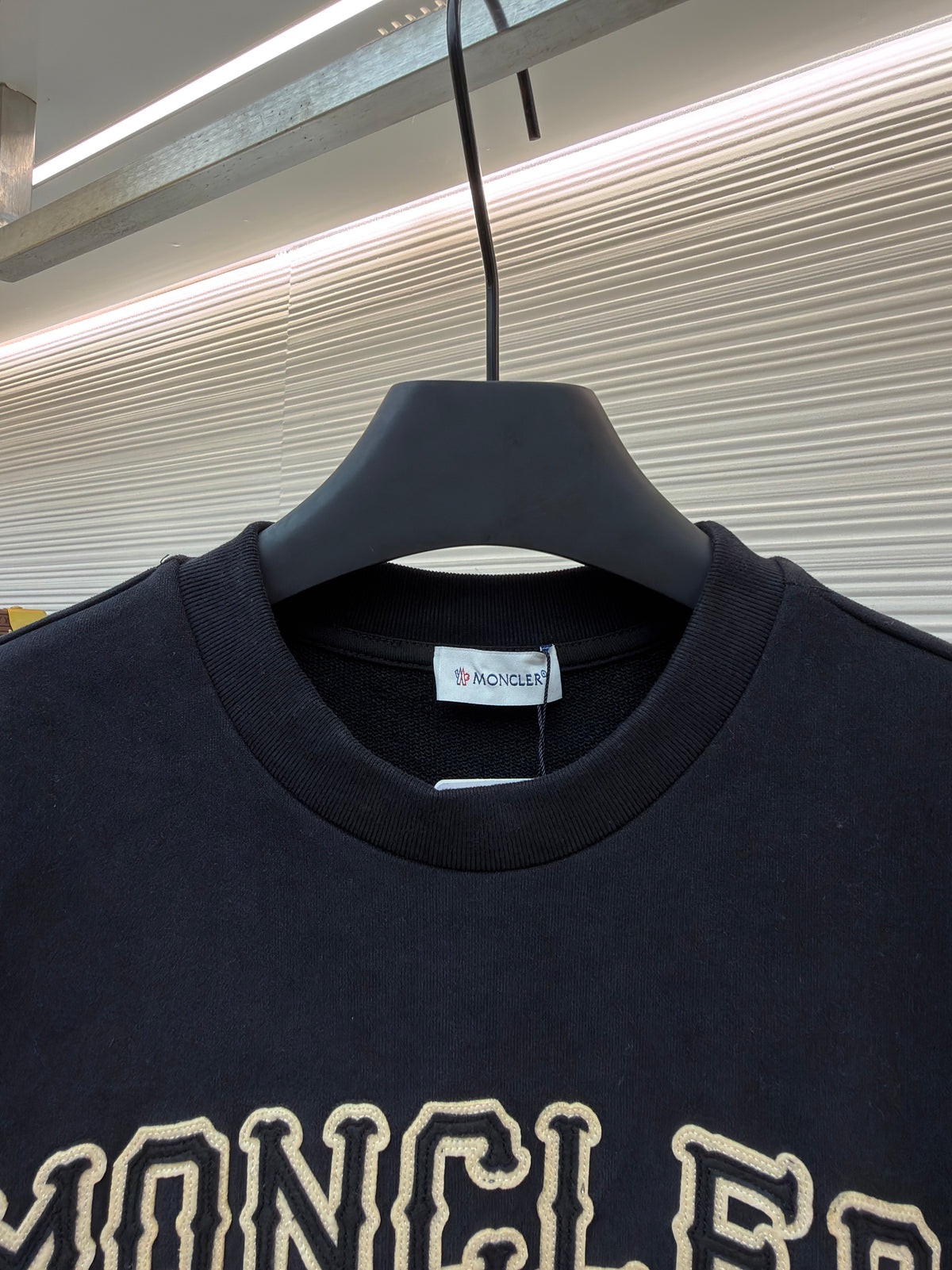 Moncler Logo Cotton Sweatshirt "Black"