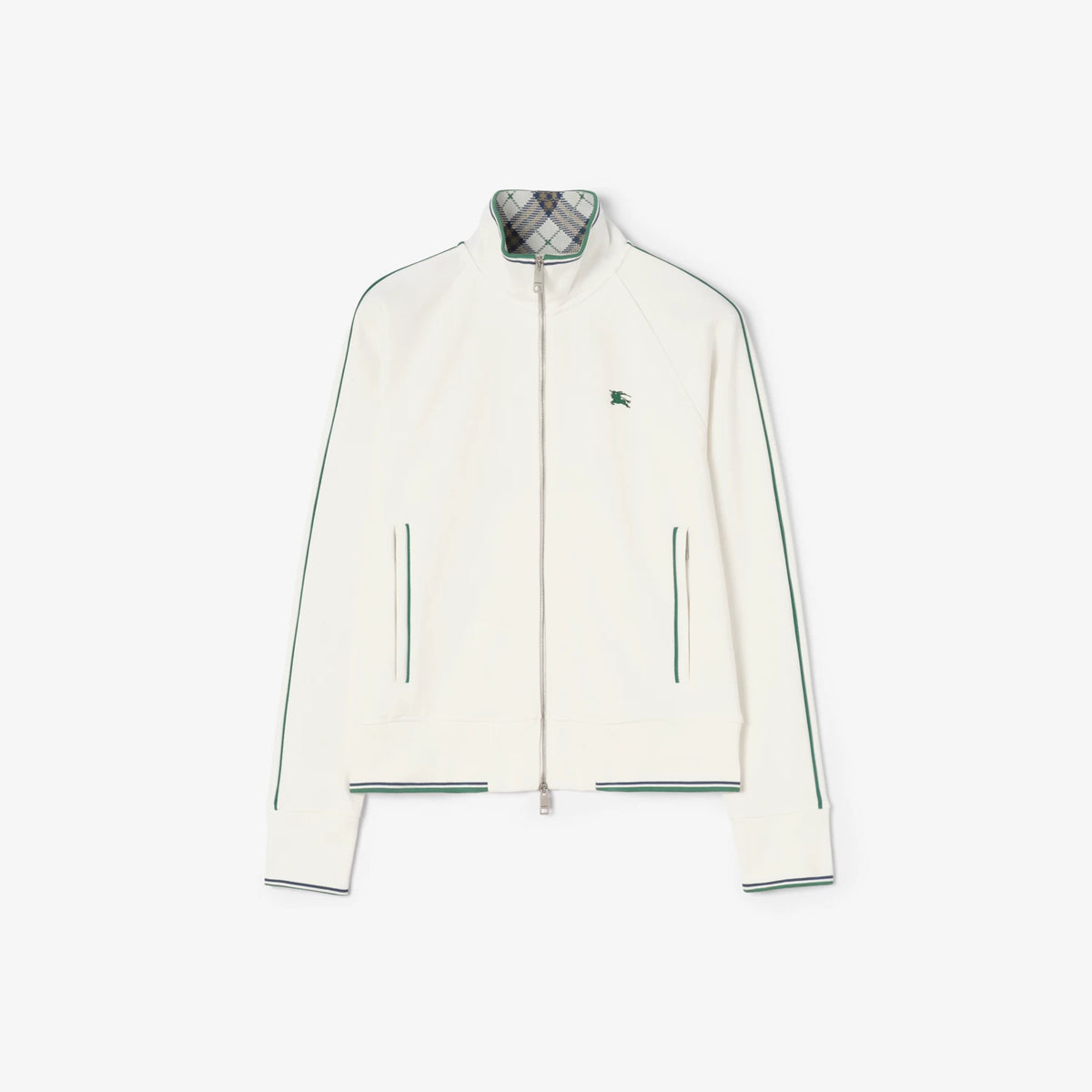 Burberry Nylon Cotton Tennis Jacket "Chalk White"